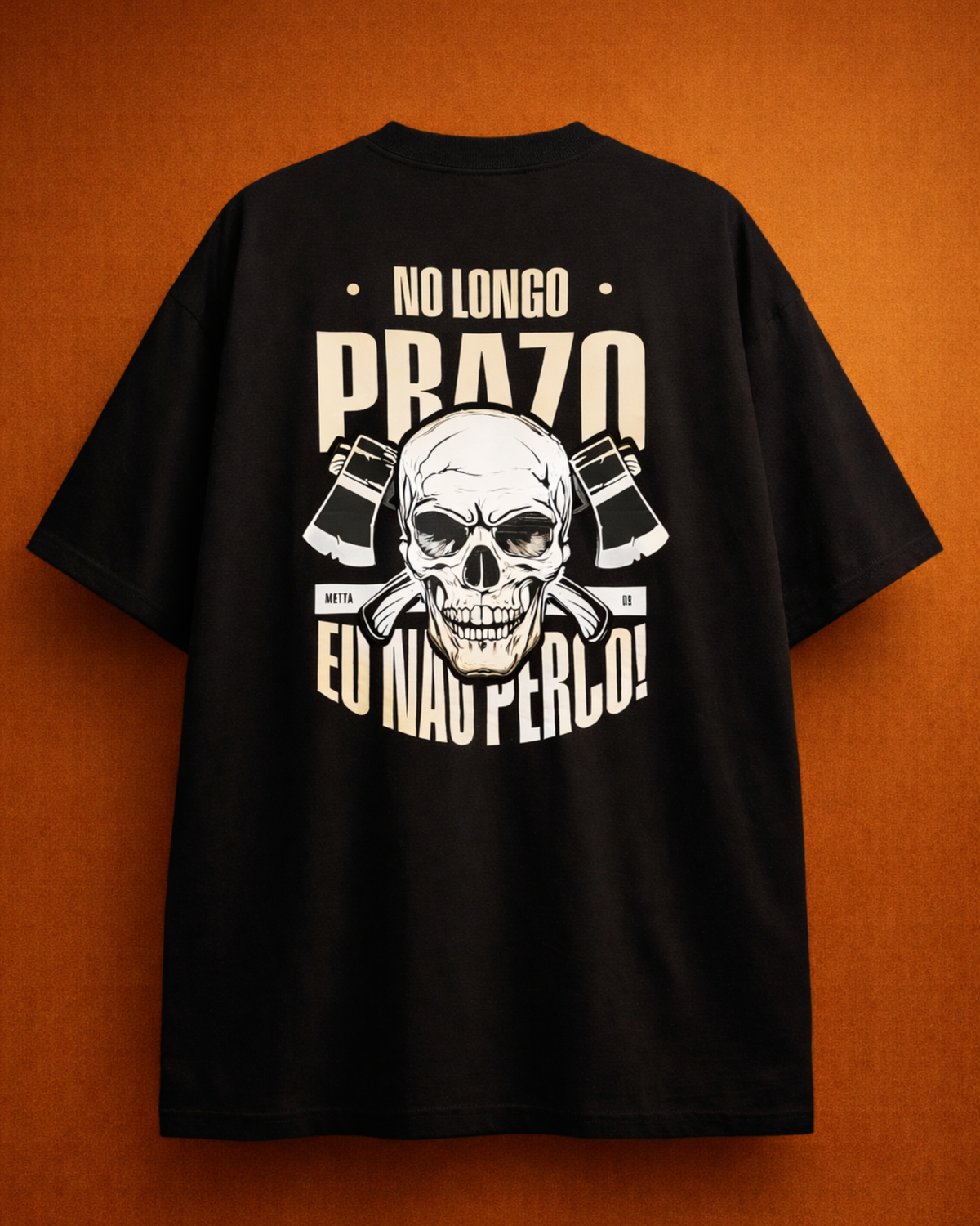 Camiseta Oversized - No longo prazo eu não perco - Caveira Cadar 09